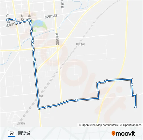 莱西2路 Bus Line Map