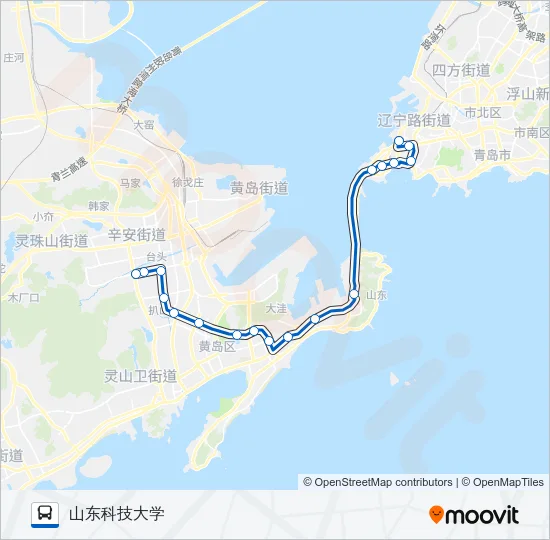 公交隧道1路的线路图