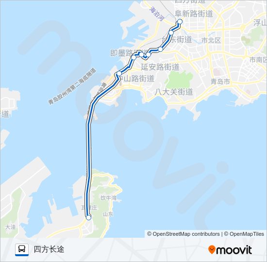 公交隧道4路的线路图