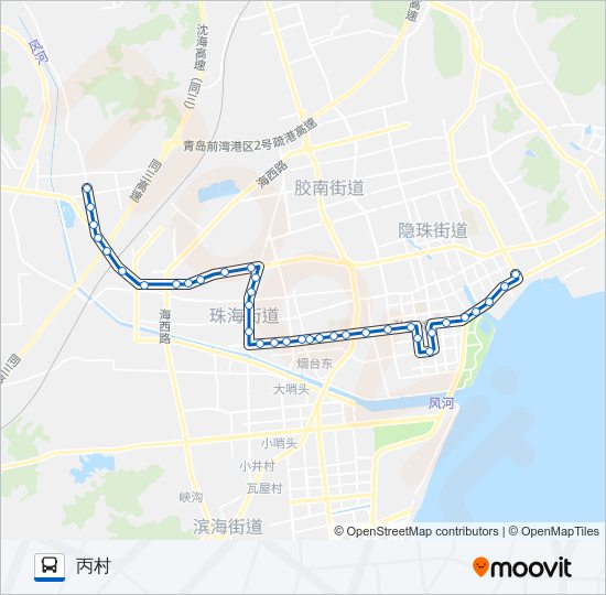 黄岛2路 bus Line Map