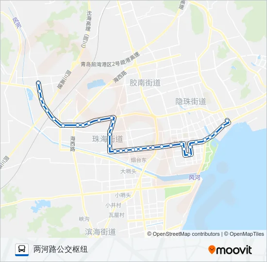 黄岛2路 Bus Line Map