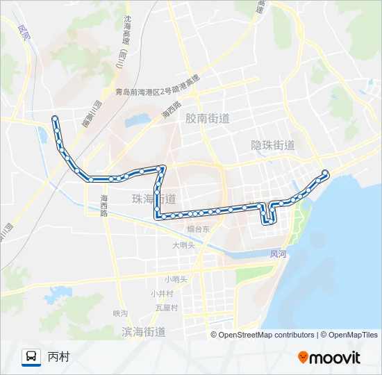 黄岛2路 Bus Line Map
