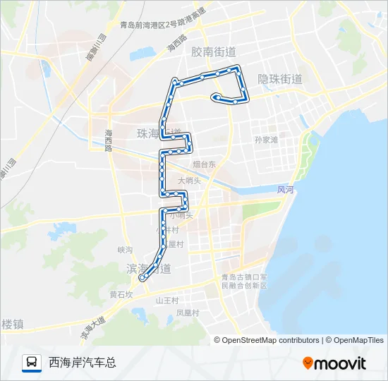 黄岛3路 Bus Line Map