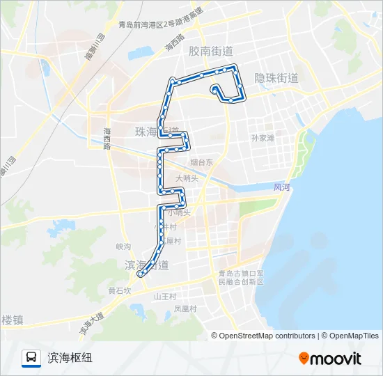 黄岛3路 Bus Line Map
