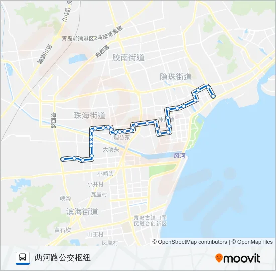 黄岛8路 Bus Line Map