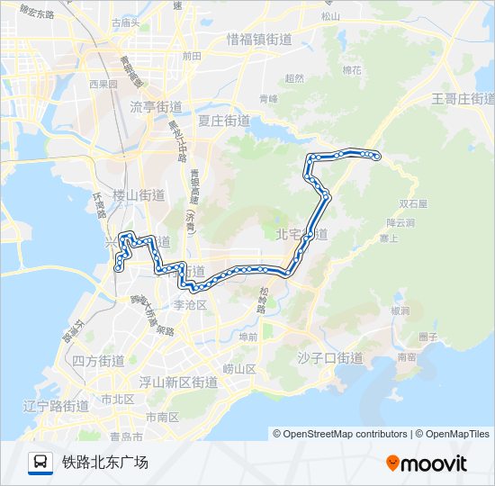 公交112专路的线路图