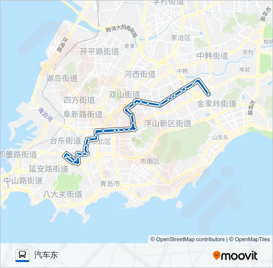 公交19环线路的线路图