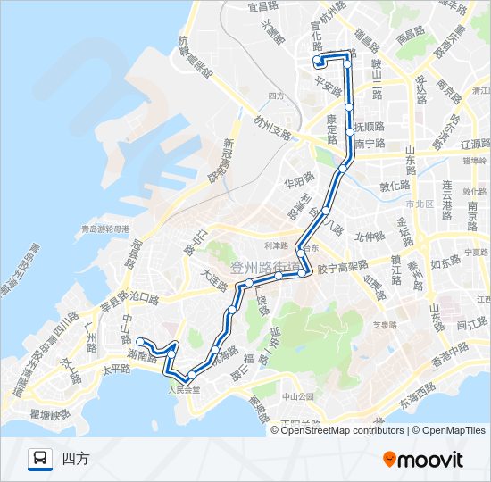 公交1夜班车路的线路图