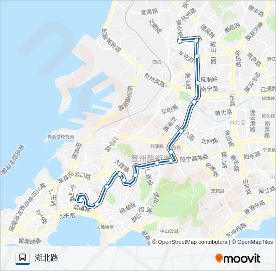 1路夜班车 Bus Line Map