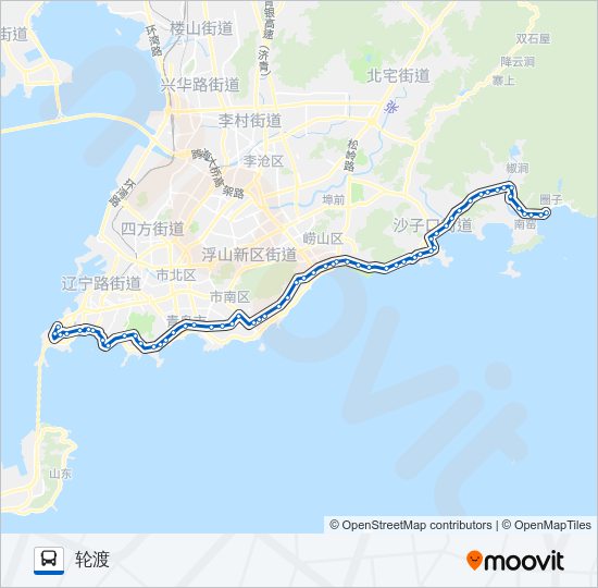 公交304专路的线路图