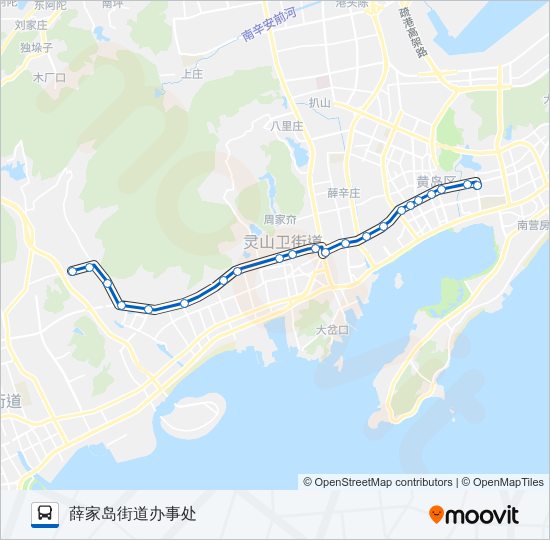 公交33A线路的线路图