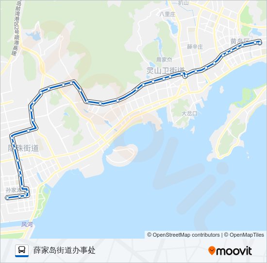 公交33B线路的线路图