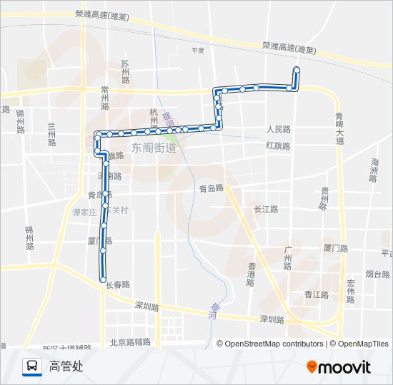 公交平度12路的线路图