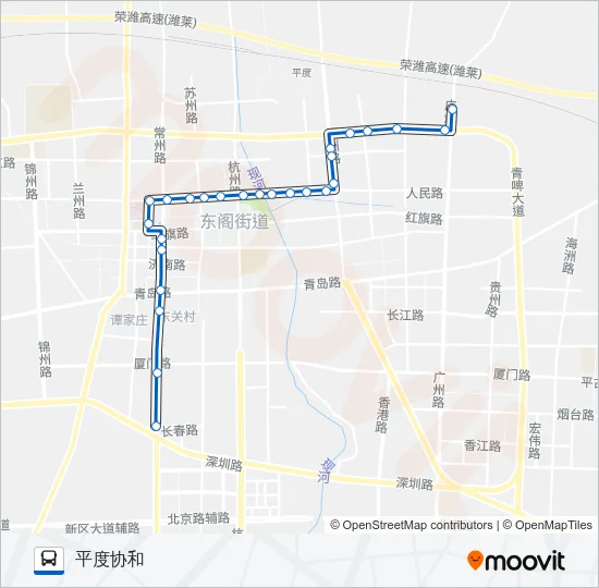 平度12路 Bus Line Map