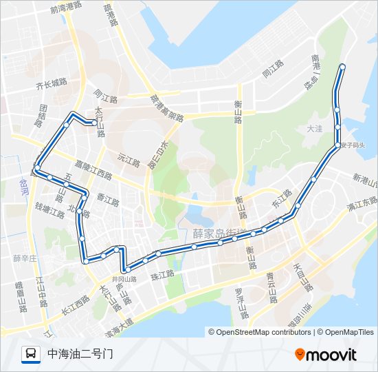 公交开发区2路的线路图