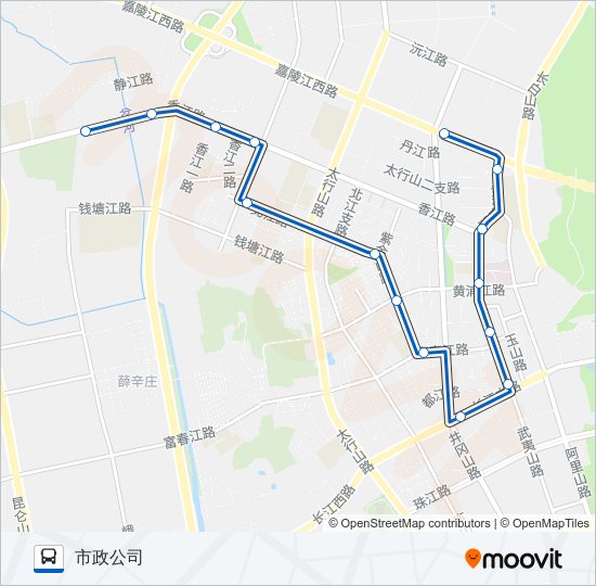 开发区7路 bus Line Map