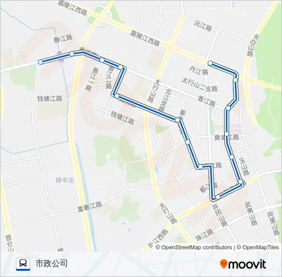 开发区7路 Bus Line Map