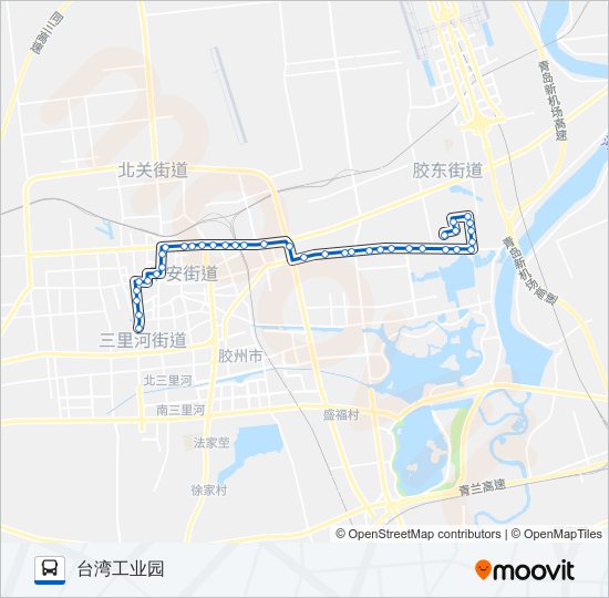 胶州12路 bus Line Map