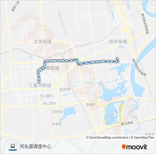 胶州12路 Bus Line Map