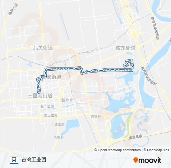 胶州12路 Bus Line Map