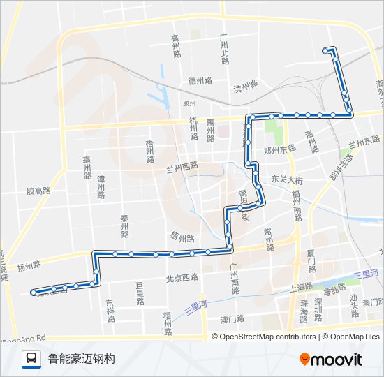 胶州16路 bus Line Map