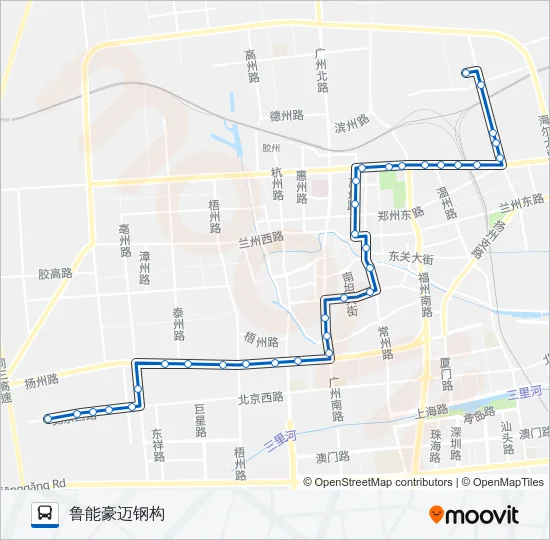胶州16路 Bus Line Map