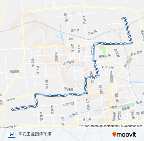 胶州16路 bus Line Map