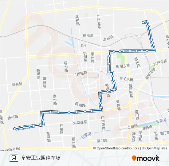 胶州16路 Bus Line Map
