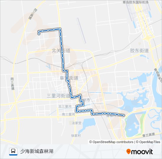 胶州18路 bus Line Map