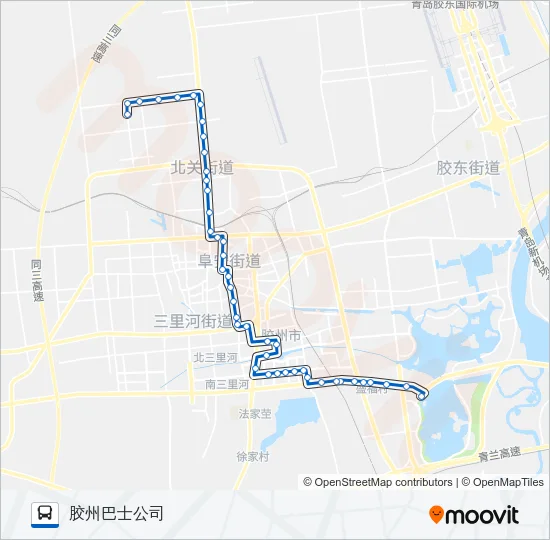 胶州18路 Bus Line Map
