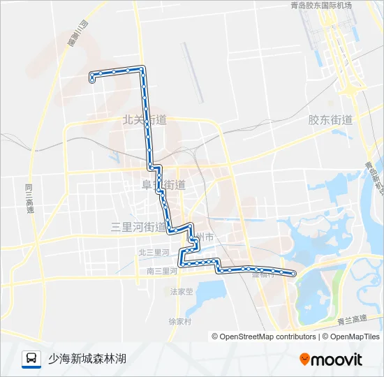 胶州18路 Bus Line Map