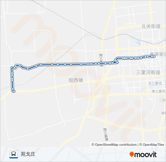 胶州21路 bus Line Map