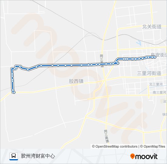公交胶州21路的线路图