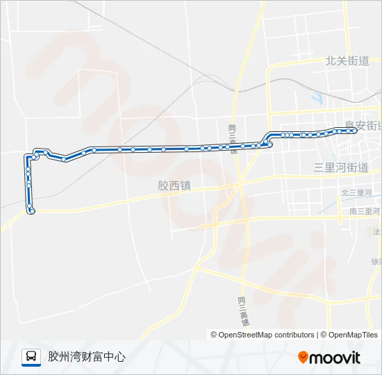胶州21路 Bus Line Map