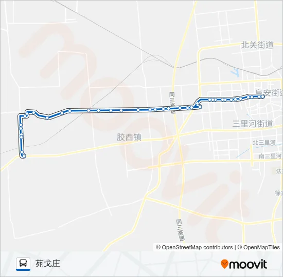 胶州21路 Bus Line Map