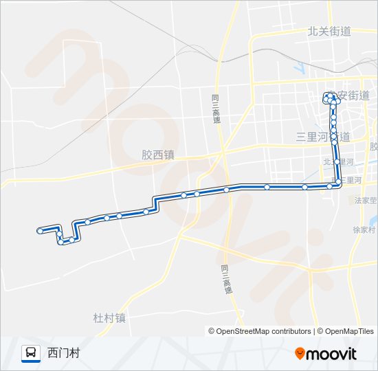 公交胶州26路的线路图