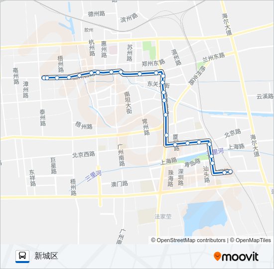 胶州66路 bus Line Map