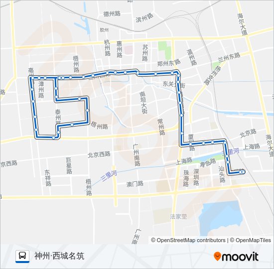 胶州66路 Bus Line Map
