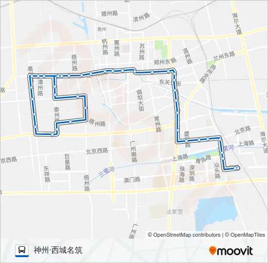 胶州66路 Bus Line Map