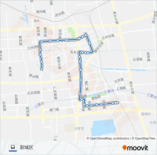 胶州88路 Bus Line Map