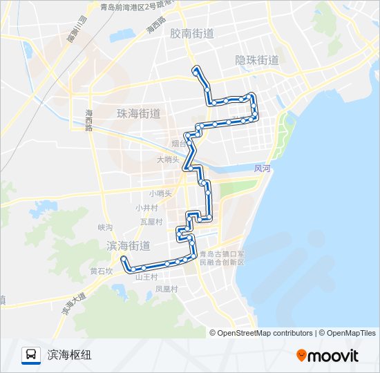 黄岛12路 bus Line Map