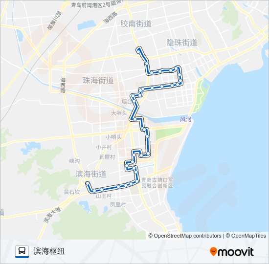 公交黄岛12路的线路图