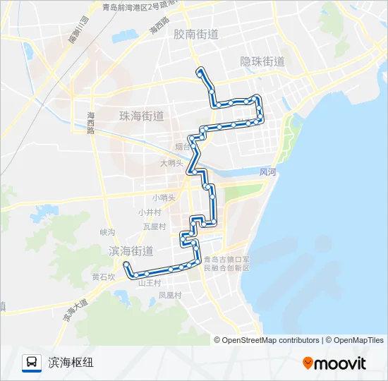 黄岛12路 Bus Line Map