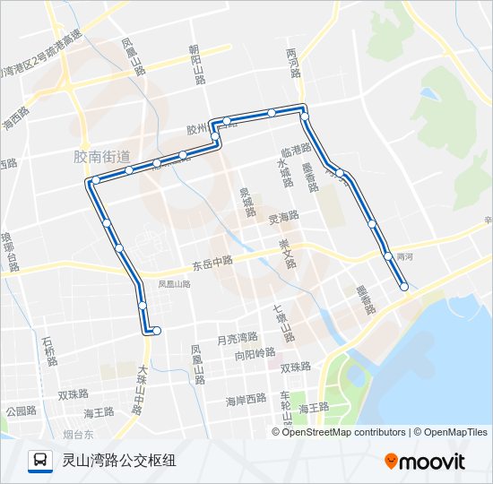 黄岛16路 Bus Line Map
