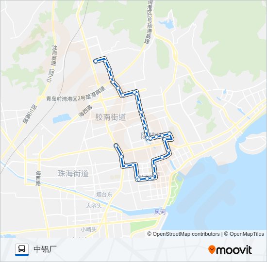 黄岛17路 bus Line Map