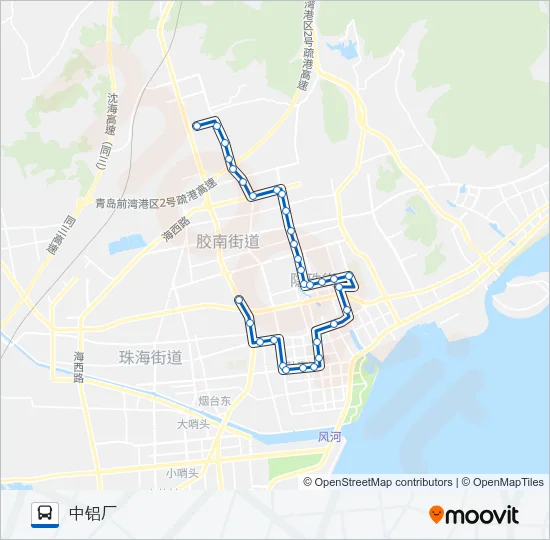 黄岛17路 Bus Line Map