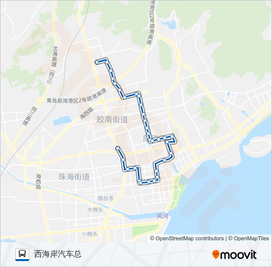 黄岛17路 Bus Line Map