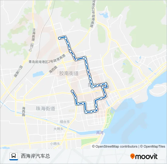 黄岛17路 Bus Line Map