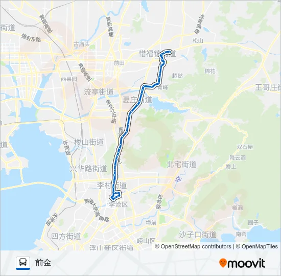 公交111环线路的线路图