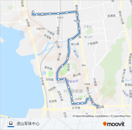公交115区间路的线路图